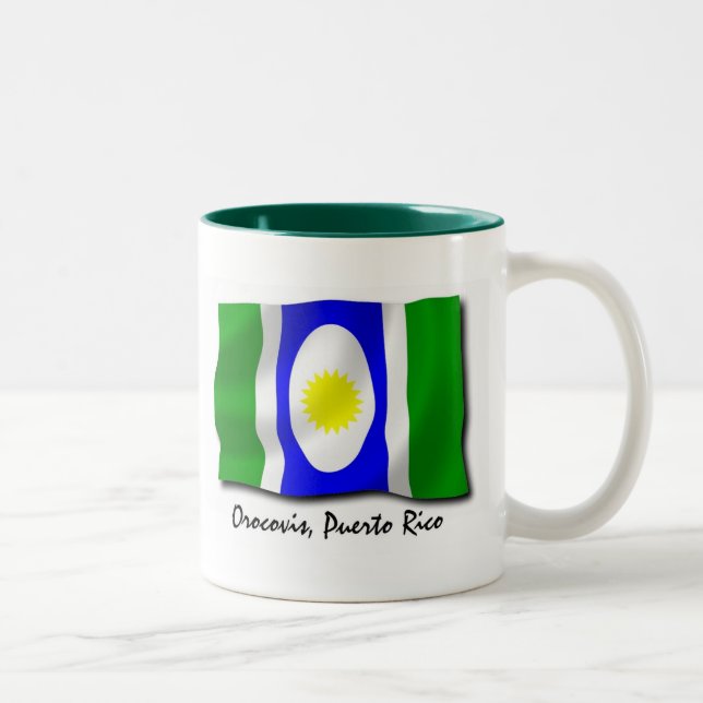 Café Em Dois Tons Caneca de Puerto Rico: Orocovis (Direita)