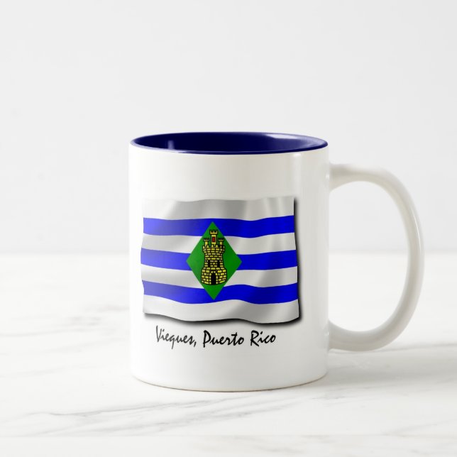 Café Em Dois Tons Caneca de Puerto Rico: Vieques (Direita)
