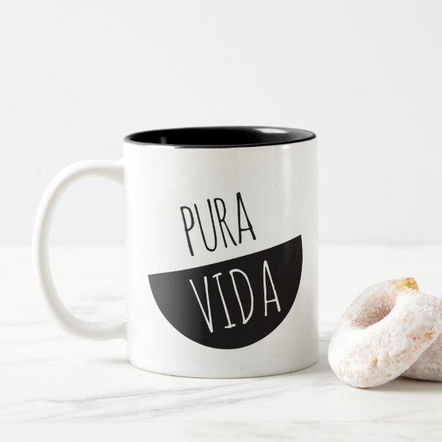 Café Em Dois Tons Caneca de Pura Vida 325ml (Com Donut)