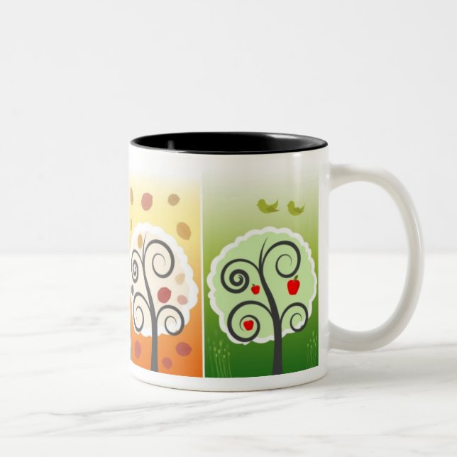 Café Em Dois Tons Caneca de quatro estações (Direita)