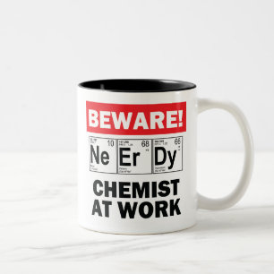 Café Em Dois Tons caneca de química nerd