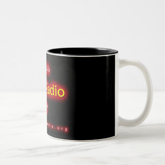 Café Em Dois Tons Caneca de rádio da precipitação