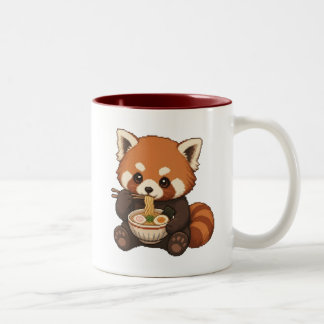 Café Em Dois Tons Caneca de Ramen de Panda Fofa