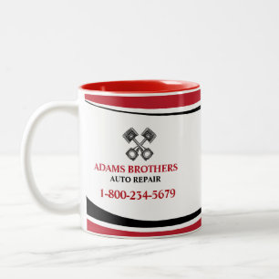 Café Em Dois Tons Caneca de Reparo Automotivo Profissional