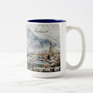 Café Em Dois Tons Caneca de Reykjavik Islândia