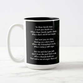 Café Em Dois Tons Caneca de rosa branca POetic