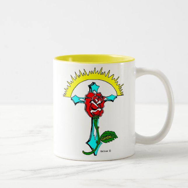Café Em Dois Tons Caneca de Rose_Cross (Direita)