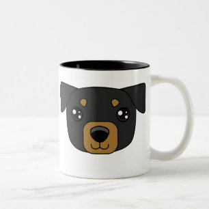 Café Em Dois Tons Caneca de Rottweiller
