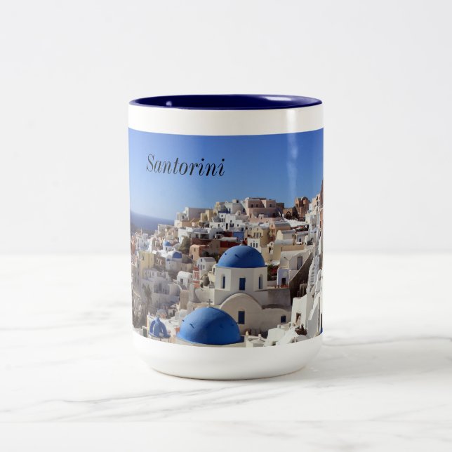 Café Em Dois Tons Caneca de Santorini (Centro)