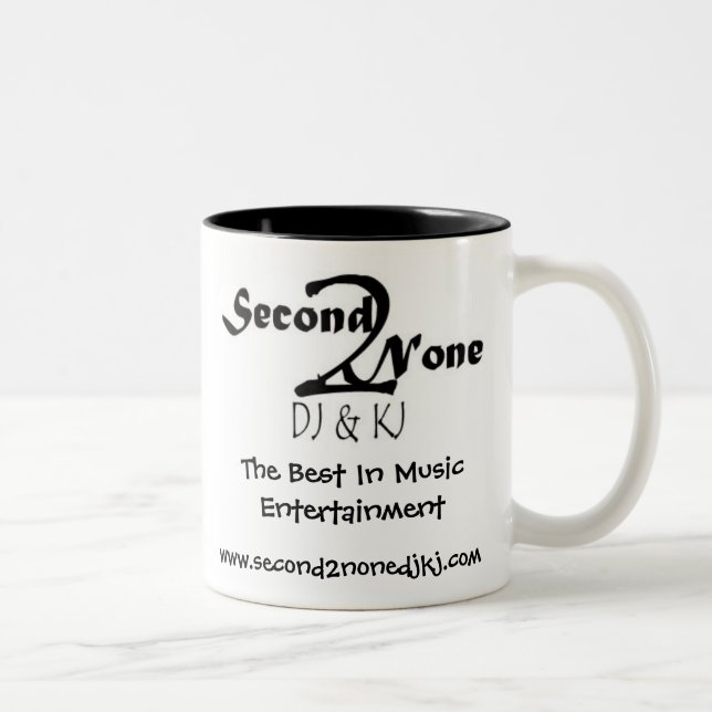 Café Em Dois Tons Caneca de Second2None DJ & de KJ (Direita)