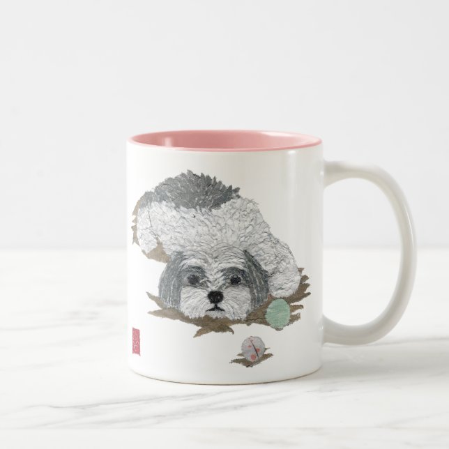 Café Em Dois Tons Caneca de Shih Tzu (Direita)