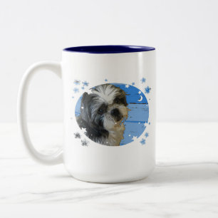 Café Em Dois Tons Caneca de Shih Tzu