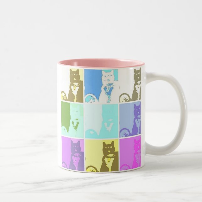 Café Em Dois Tons CANECA   de SillyKitty (Direita)