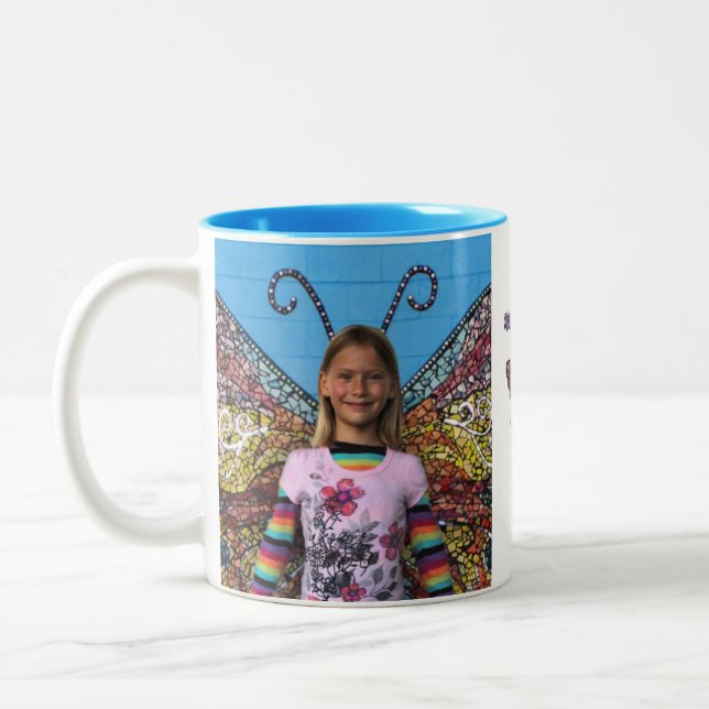 Café Em Dois Tons Caneca de solo da borboleta de Dylan (Esquerda)