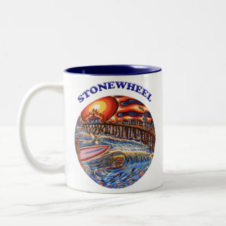 Café Em Dois Tons Caneca de Stonewheel Surfin