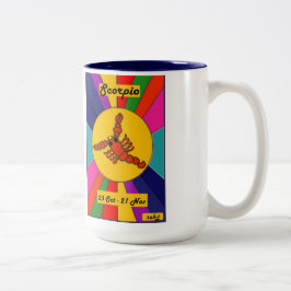 Café Em Dois Tons Caneca de Sun do zodíaco - Escorpião