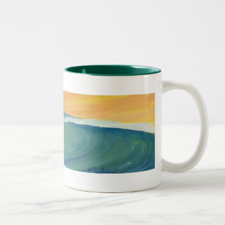 Café Em Dois Tons caneca de surf