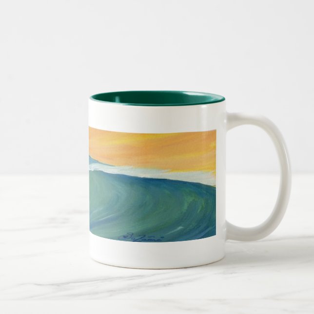 Café Em Dois Tons caneca de surf (Direita)