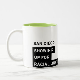 Café Em Dois Tons Caneca de SURJ San Diego - Dois-Tom do verde limão