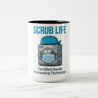 Café Em Dois Tons Caneca de Técnico de Processamento Estéril Scrub L