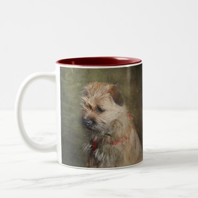 Café Em Dois Tons Caneca de Terrier de beira (Esquerda)