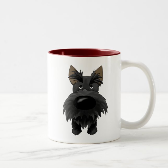 Café Em Dois Tons Caneca de Terrier do Scottish (Direita)
