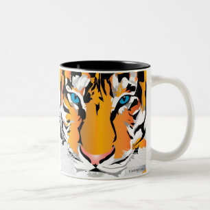 CAFÉ EM DOIS TONS CANECA DE TIGER-ORANGE
