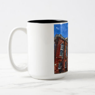 Café Em Dois Tons Caneca de Tijolo Vermelho e Campanário