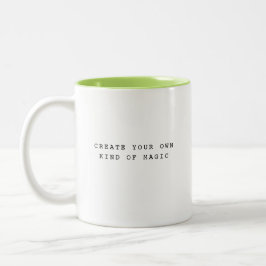 Café Em Dois Tons Caneca de Tipografia Mágica Personalizada