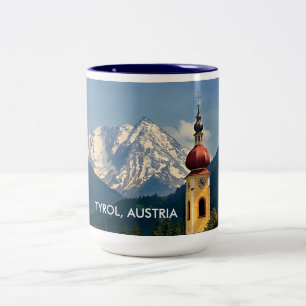 CAFÉ EM DOIS TONS CANECA DE TIROL ÁUSTRIA COFFEE/TEA