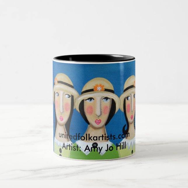 Café Em Dois Tons Caneca de três mulheres (Centro)