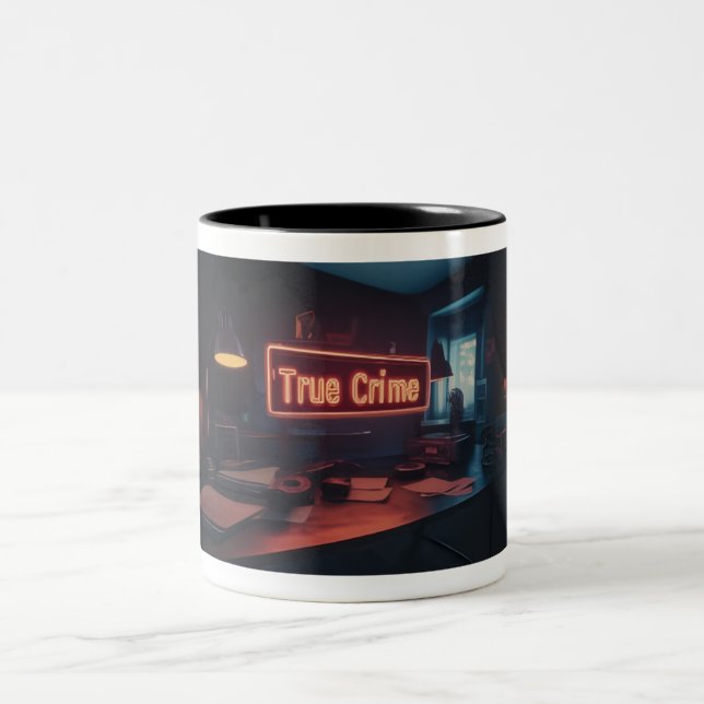 Café Em Dois Tons Caneca de True Crime (Centro)