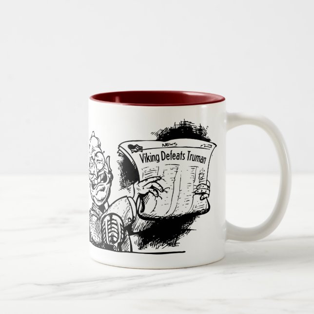 Café Em Dois Tons Caneca de Truman das derrotas de Viking (Direita)