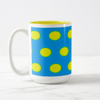 Café Em Dois Tons Caneca de turquesa, verde e amarela dos ovos de
