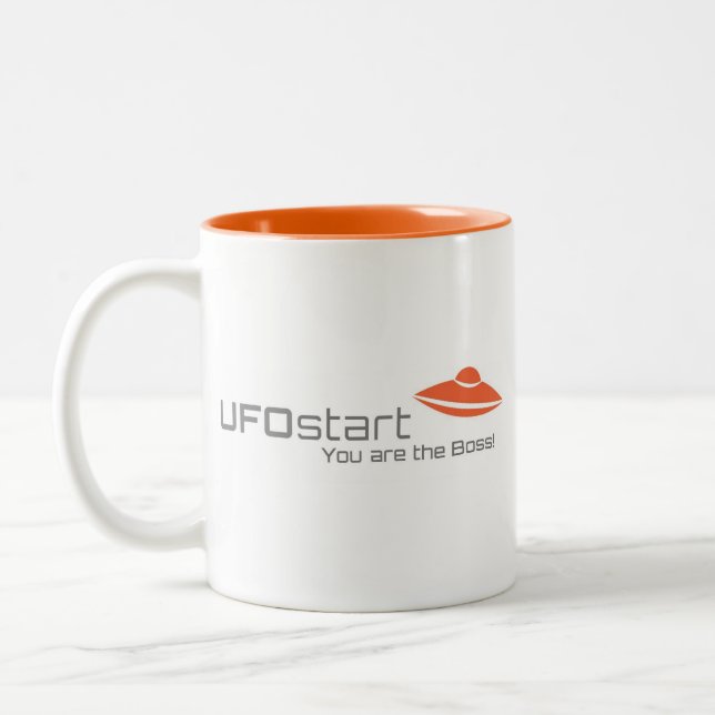 Café Em Dois Tons Caneca de UFOstart (Esquerda)