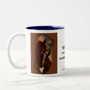 Café Em Dois Tons Caneca de um quarto do cavalo & do