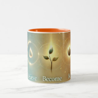 Café Em Dois Tons Caneca de uma Trindade de Transformação