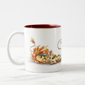 Café Em Dois Tons Caneca de Uri e de Natsu
