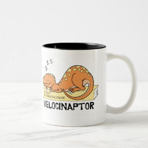 Café Em Dois Tons Caneca de Velocinaptor