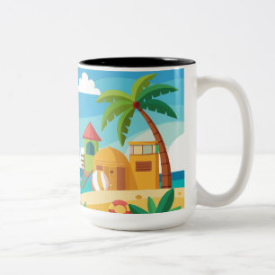 Café Em Dois Tons Caneca De Verão