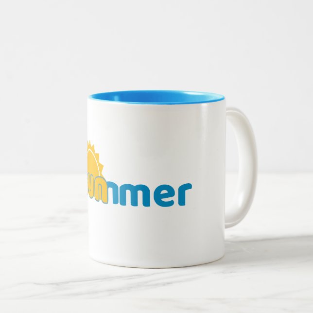Café Em Dois Tons Caneca de Verão Fofa e Divertida - Presente Perfei (Frente Esquerda)