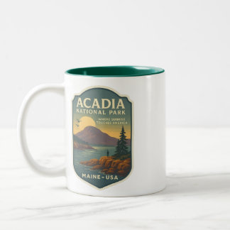 Café Em Dois Tons Caneca de viagem do Parque Nacional Acadia