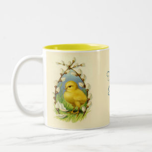 Café Em Dois Tons Caneca de Viagem Pequeno Pintinho de Páscoa