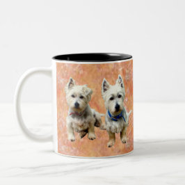 Café Em Dois Tons Caneca de Westies