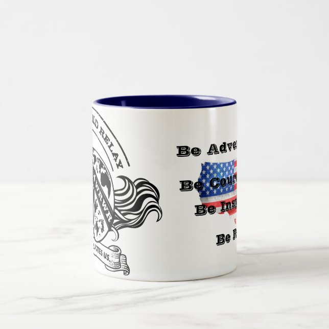 Café Em Dois Tons Caneca de WRWR EUA (Centro)