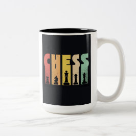 Café Em Dois Tons caneca de xadrez