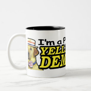 Café Em Dois Tons Caneca de Yeller Dawg do puro-sangue