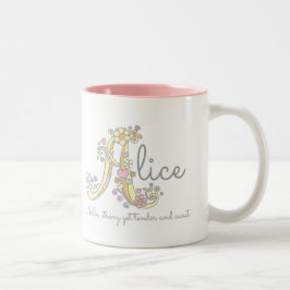 Café Em Dois Tons Caneca decorativa do nome e do significado de