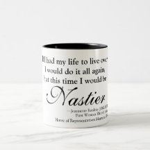 Caneca desagradável da mulher de Jennette Rankin