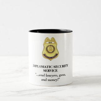 Café Em Dois Tons Caneca diplomática do serviço de segurança - envie